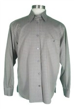 Ermenegildo Zegna Brown Check Long Sleeve Shirt L Italy