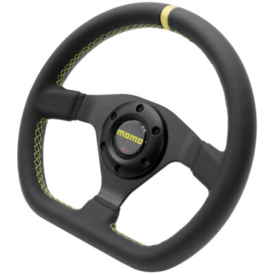 MOMO D Style 300mm 11.8' Genuine Leather Thickened Spoke Sport