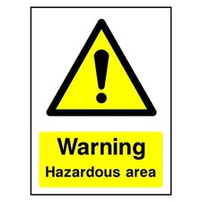 Warning Hazardous Area Sign or Sticker | GENE0072