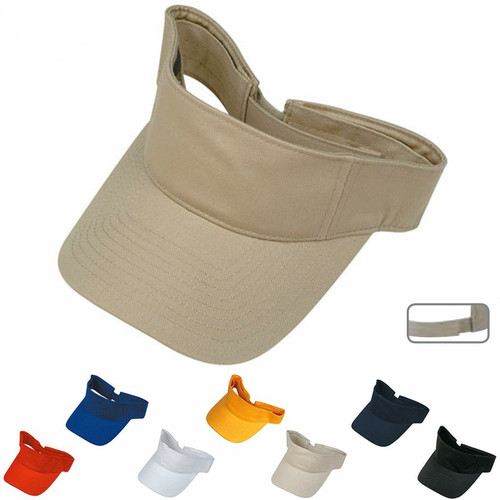 1 Dozen Blank Plain Cotton Visors Sun 