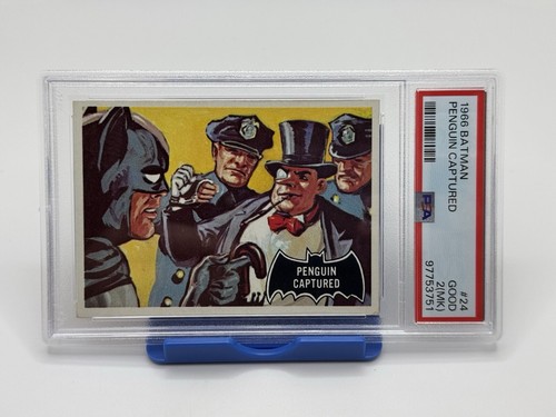 1966 Topps Batman Black Bat #24 Penguin Captured — PSA 2 (MK)