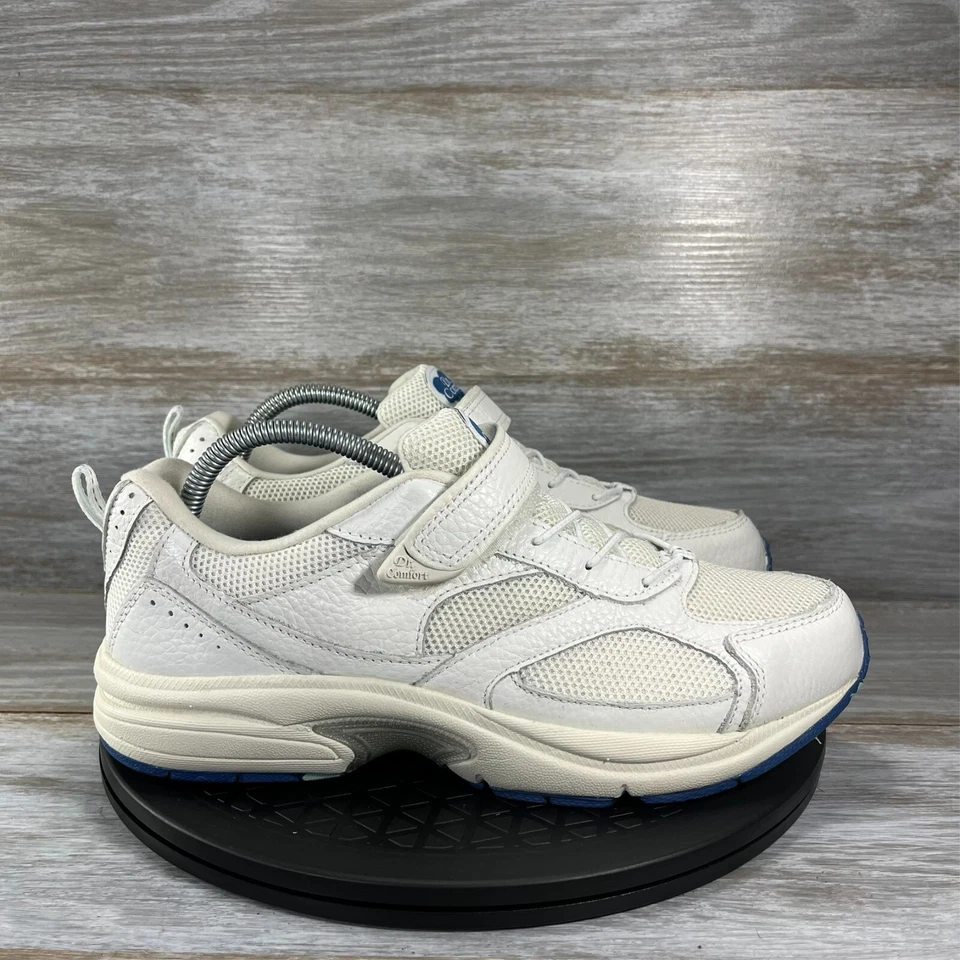 Dr. Comfort Women's Victory White Leather Sneaker Athletic Shoes Size 10.5 Wide - Image 3 of 4