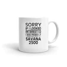 Thinking About Driving My Savana 2500 Tea Coffee Ceramic Mug Office Work Cup 