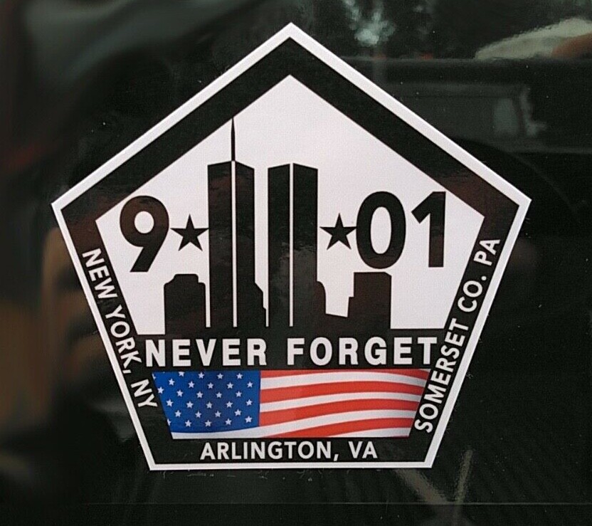 看板シール 9/11 V2 Never Forget 9 11 Memorial Decal Sticker 3.5