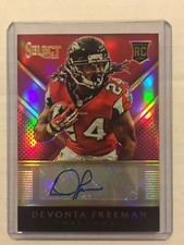2014 Panini Select Devonta Freeman Purple Rookie Auto # /15 Falcons 🔥🏈🔥