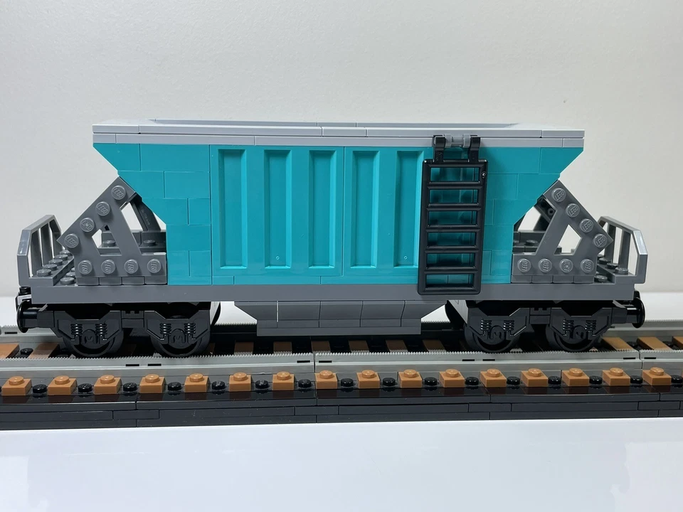 LEGO MOC vagón de carbón vagón de tren 12V 9V trenes urbanos Foto 3 de 4