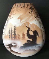 Southwest Pottery Obee Vase Native American Signed Made in USA