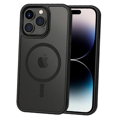  Magnetic Case for iPhone 14 Pro 6.1 inch-Compatible with MagSafe & Matte Black