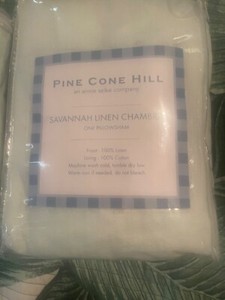 BRAND NEW PINE CONE HILL SAVANNAH LINEN CHAMBRAY EURO SHAM SKY
