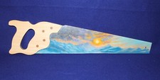 Hand Saw - Hand Made/Hand Painted Luan/Pine 23 3/4" L x 5 3/4" T x 11/16" 