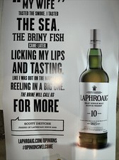 Laphroaig    My Wife   POSTER  18 BY 27  NEW