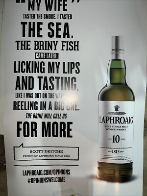 Laphroaig    My Wife   POSTER  18 BY 27  NEW