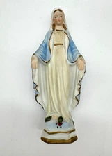 Vintage 1950s Virgin Mary Figurine Artmark Mid Century Ceramic 5.75" JAPAN