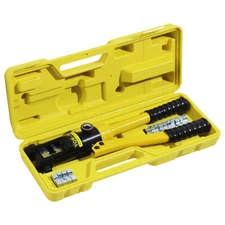 16T 8 Dies Hand Hydraulic Wire Crimper Crimping Tool Battery Cable Lug Terminal