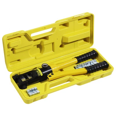 NBJINGYI 16T 8 Dies Hand Hydraulic Wire Crimper Crimping Tool Battery Cable Lug Terminal
