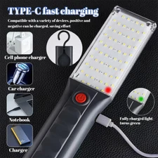 Magnetic Flashlight LED Work Lights Flashlights Rechargeable Magnet Base & Hook