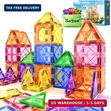 Magnetic Tiles Toddler Toys Magnetic Building Blocks for Kids Ages 3-12 STEM Edu