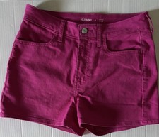 Old Navy Shorts Womens Size 6 Fuchsia Pink High Rise Wow Jean Shorts w Pockets