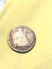 1874 With Arrows  Seated Liberty Dime 10c Coin - Philadelphia - 90% Silver GOOD