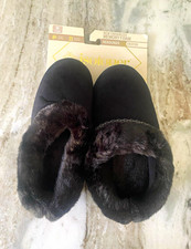 Isotoner Signature Women  s Black Ballet Slip-On Slippers Memory Foam US 7.5