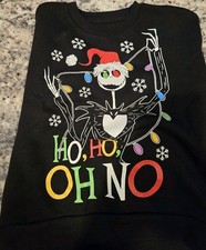 Disney Kids Unisex Nightmare Before Christmas Sweatshirt Black US Size XS 4/5
