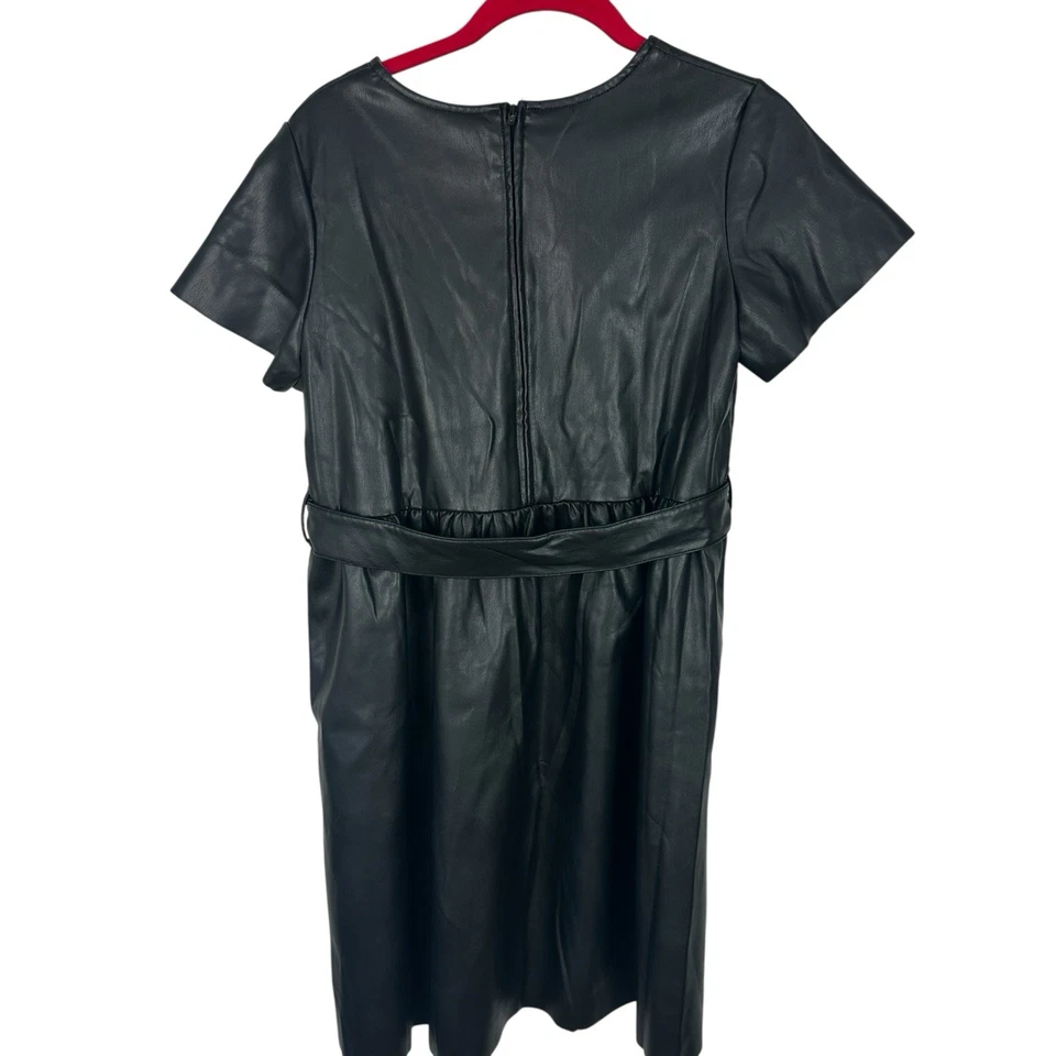 Wonder Nation Dress Girls XL Black Vegan Faux Leather Skater Cosplay Whimsygoth - Image 2 of 4