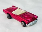 Original Hotwheels Redline Classic 57 Tbird T Bird RARE ROSE WHITE INT MINTY  🌹