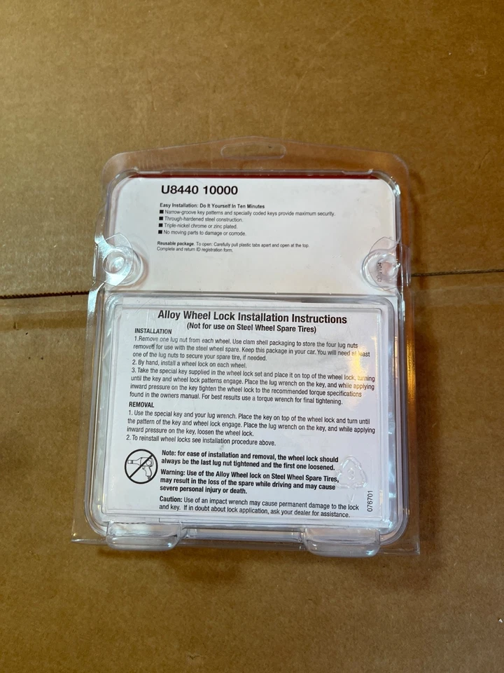 NEW Wheel Locking Lug Nut Kit 16-24 Kia EV6 Forte Rio Sorento U8440-10000 OEM - Image 2 of 3