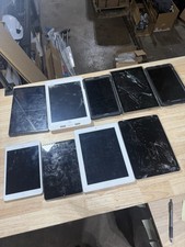 Mixed Lot of 9 Tablets   Various Brands   Locked/Untested   Parts Only - Cracked