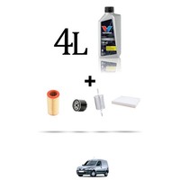 Hoffcar Wartungsset 4 Filter Und 4L ÖL FüR Nissan Kubistar 1.2 44Kw Ab 2003