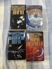 RAMA lot of 4 by Arthur C. Clarke mm pb books RENDEZVOUS, GARDEN OF, REVEALED+