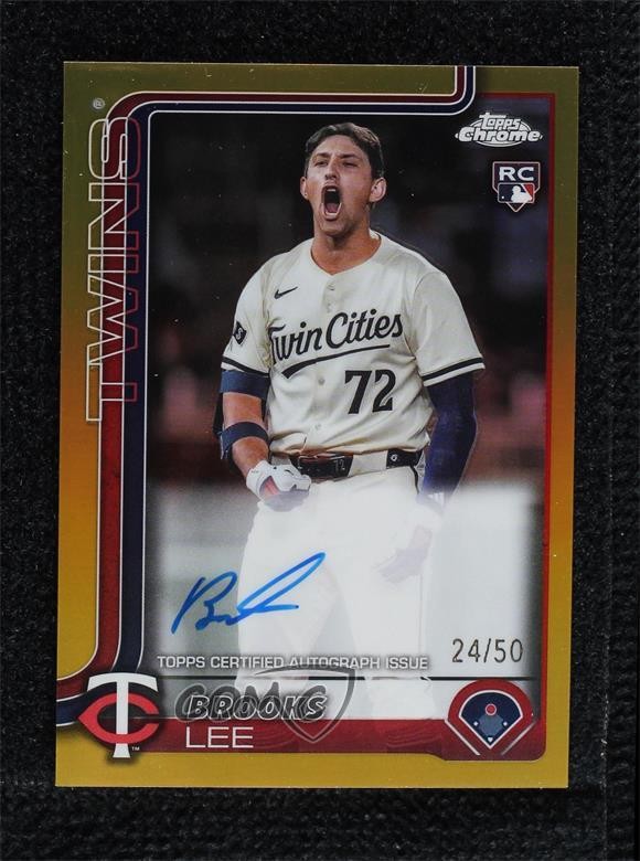 2025 Topps Chrome Rookie Auto Gold Refractor 24/50 Brooks Lee #RA-BL Auto 1i3m