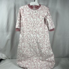 Carter  s Light Pink Puppies Zippered Sleep Sack Size Pajamas Medium 6-9 Months