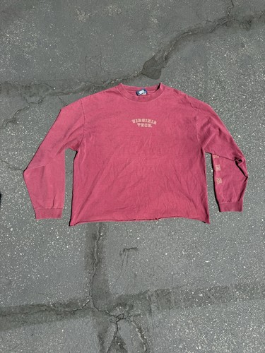 Jansport Virginia Tech Hokies Shirt Long Sleeve XL Maroon Made in USA