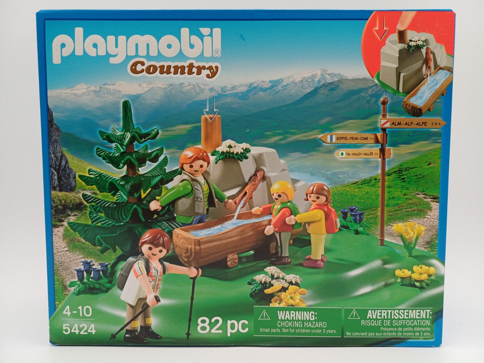 Playmobil 5424 Backpacker Family at Mountain Spring (2012) Brand New Sealed Box