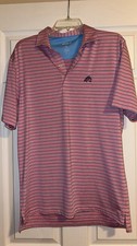 Johnnie-O Featherweight Polo Shirt Mens M Pink Golf Stretch Lightweight UPF 50