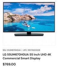 LG 55UM670H0UA 55" 4K LED Smart TV Commercial UHD HDMI USB Black 3