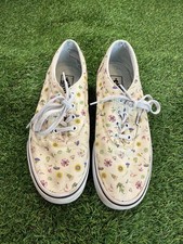 Vans Authentic Wildflower Floral Canvas Sneakers Women s US 10 Cream Shoes