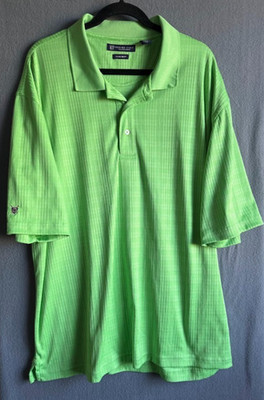 Oxford Golf Super Dry Coolmax Men Polo Shirt XXL Green Short Sleeve Lightweight
