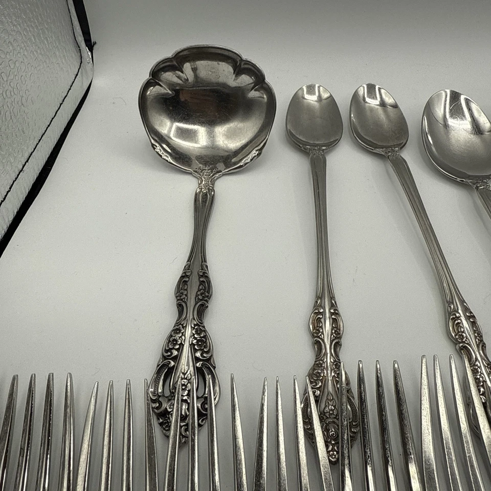 ¡Cubiertos de acero inoxidable 46 piezas ONEIDA CUBE MARK *MICHELANGELO*! Foto 2 de 4