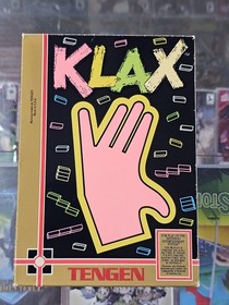 Klax (Nintendo NES,  1990) CIB Complete Game Box Manual Authentic TESTED