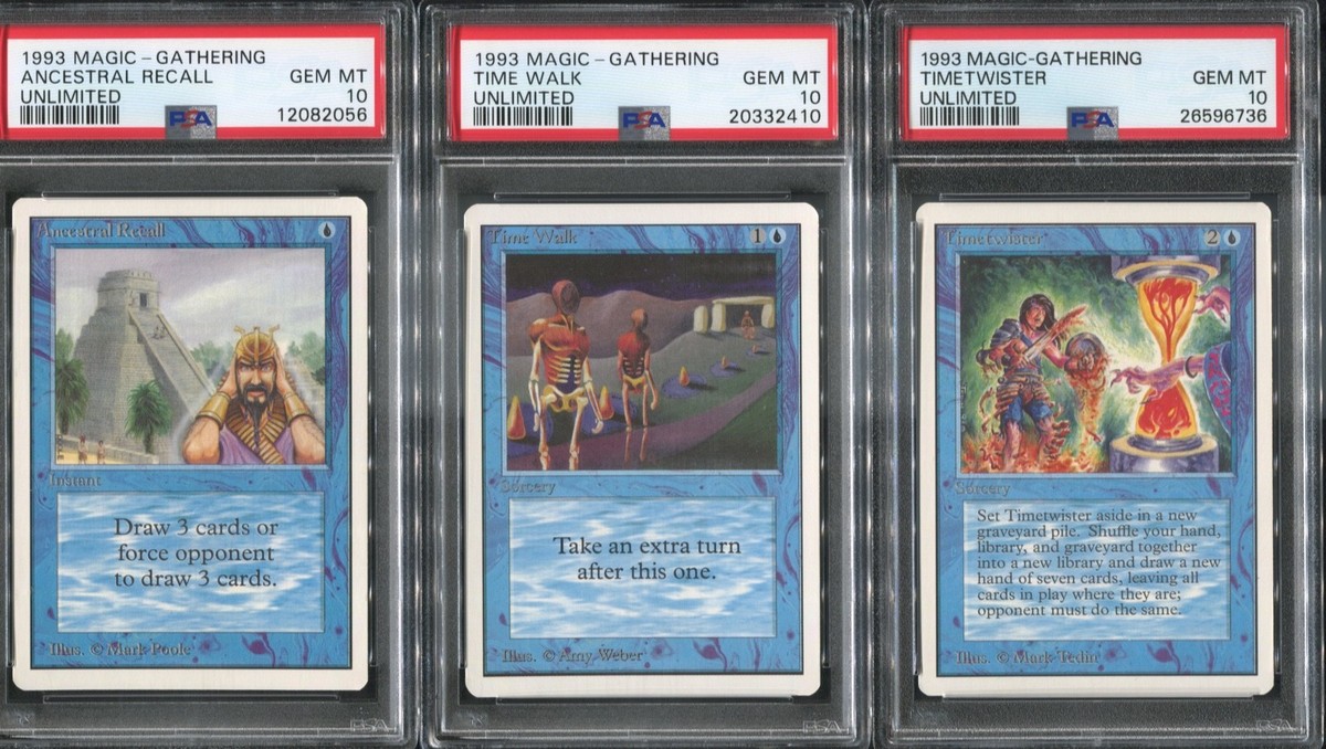 Ancestral recall timetwister Time walk Unlimited PSA 10 BGS 9.5