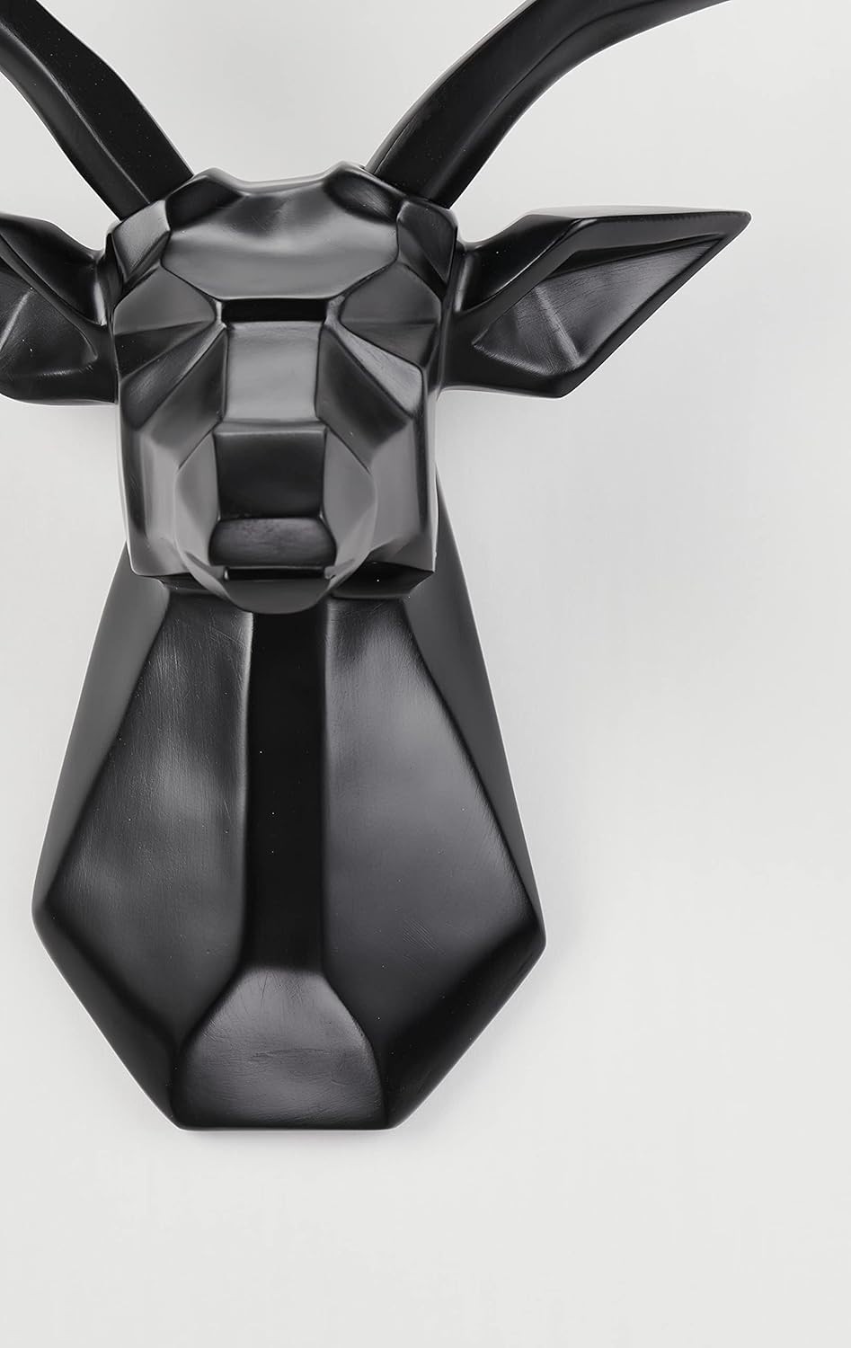 Versatile Faux Deer Head Wall Art - Black Metal 23.3''W x 21.3''H for Any Room