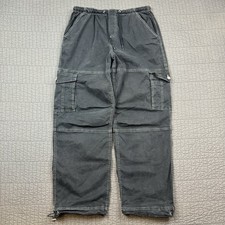 Garage Cargo Pants Women Small Black High Rise Baggy Grunge Streetwear Hip Hop