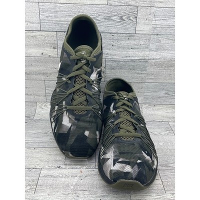 Nike Dual Fusion TR 6 Women Size 9 Olive Camo Training Shoes 844667-200