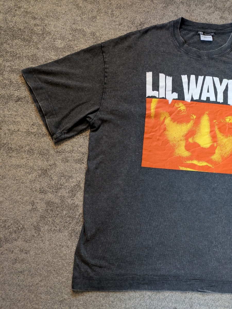 Lil Wayne T-Shirt LiL WAYNE x ZARA Oversized Baggy Black Grey