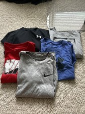 Boys Shirts And Shorts Qty 5 Under Armour And Nike Size 6