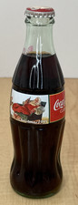 1995 Coca-Cola Christmas Santa Reclining Full 8oz Sealed Bottle Coke