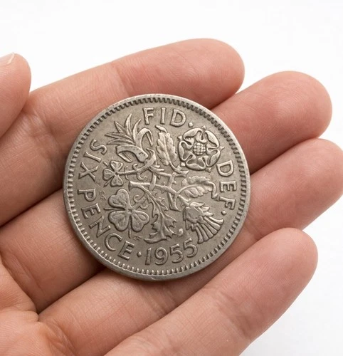 1955 Elizabeth II Sixpence — photo from another recent sale