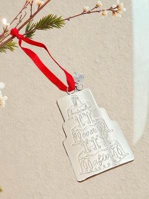 2018 Happily Ever After Lenox Kate Spade Silverplate Cake ornament